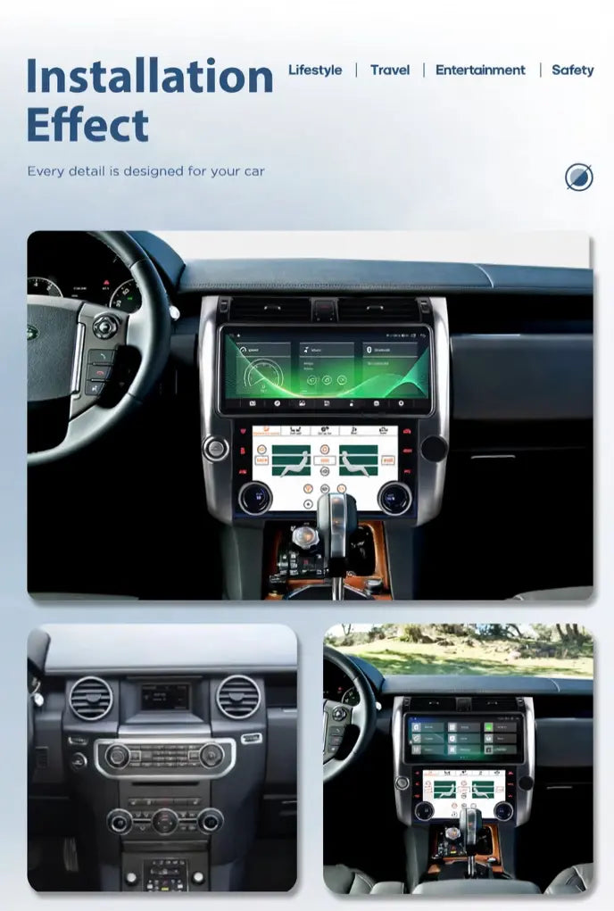 Euronavigate Car 12.3'' Android Multimedia System for Land Rover Discovery 4 Automotive Infotainment System Retrofit Aftermarket Accessories