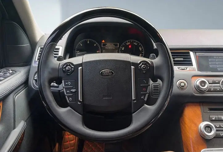 Euronavigate Car Mahogany Steering Wheel Upgrade for Land Rover Discovery 4. Modified and Leather Steering Wheel with Optional Heating Retrofit Aftermarket Accessories