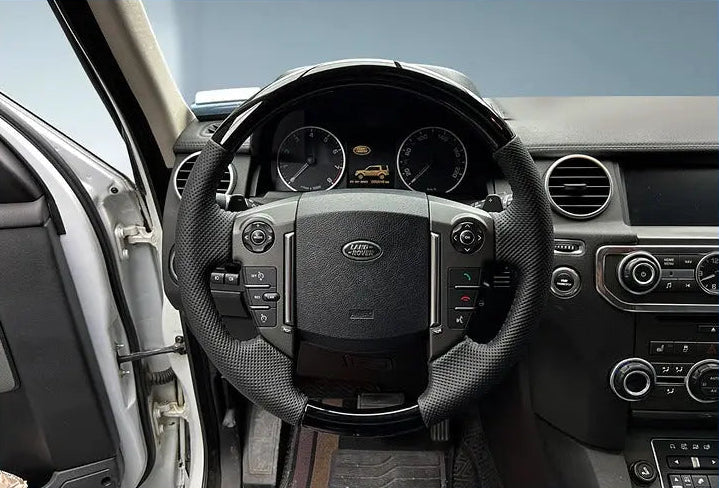 Euronavigate Car Mahogany Steering Wheel for Land Rover Discovery 3/4, Sport L320, Freelander Modified and Leather Steering Wheel with Optional Heating Retrofit Aftermarket Accessories