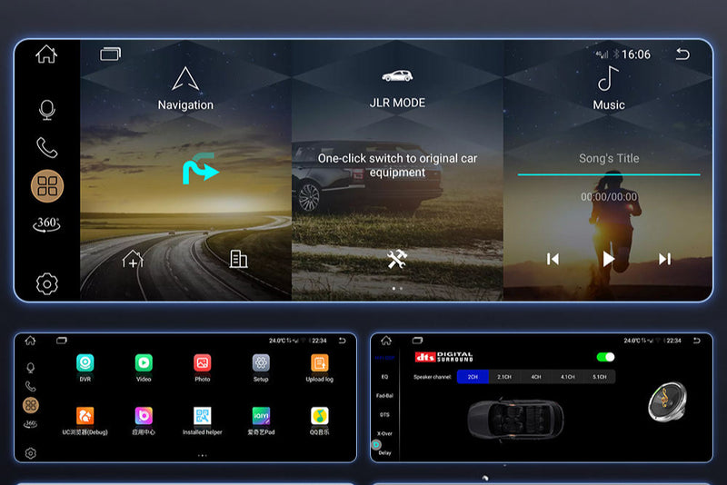 Touchscreen Android GPS Navi CarPlay for Land Rover Discovery 4 maintains original radio and control functions.