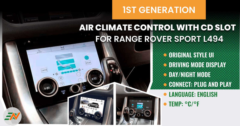 Euronavigate Car 1st generation LCD air climate control panel with CD slot for Range Rover Sport L494 Aftermarket Accessories