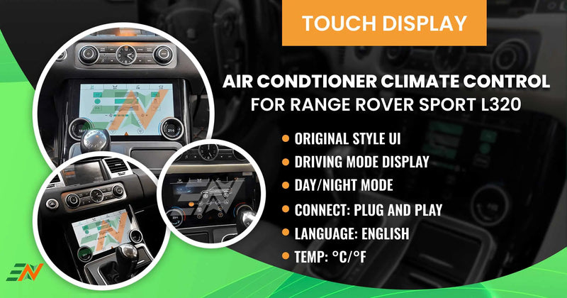 Euronavigate Car Air conditioner touch display climate control panel for Range Rover Sport L320 Retrofit Aftermarket Accessories