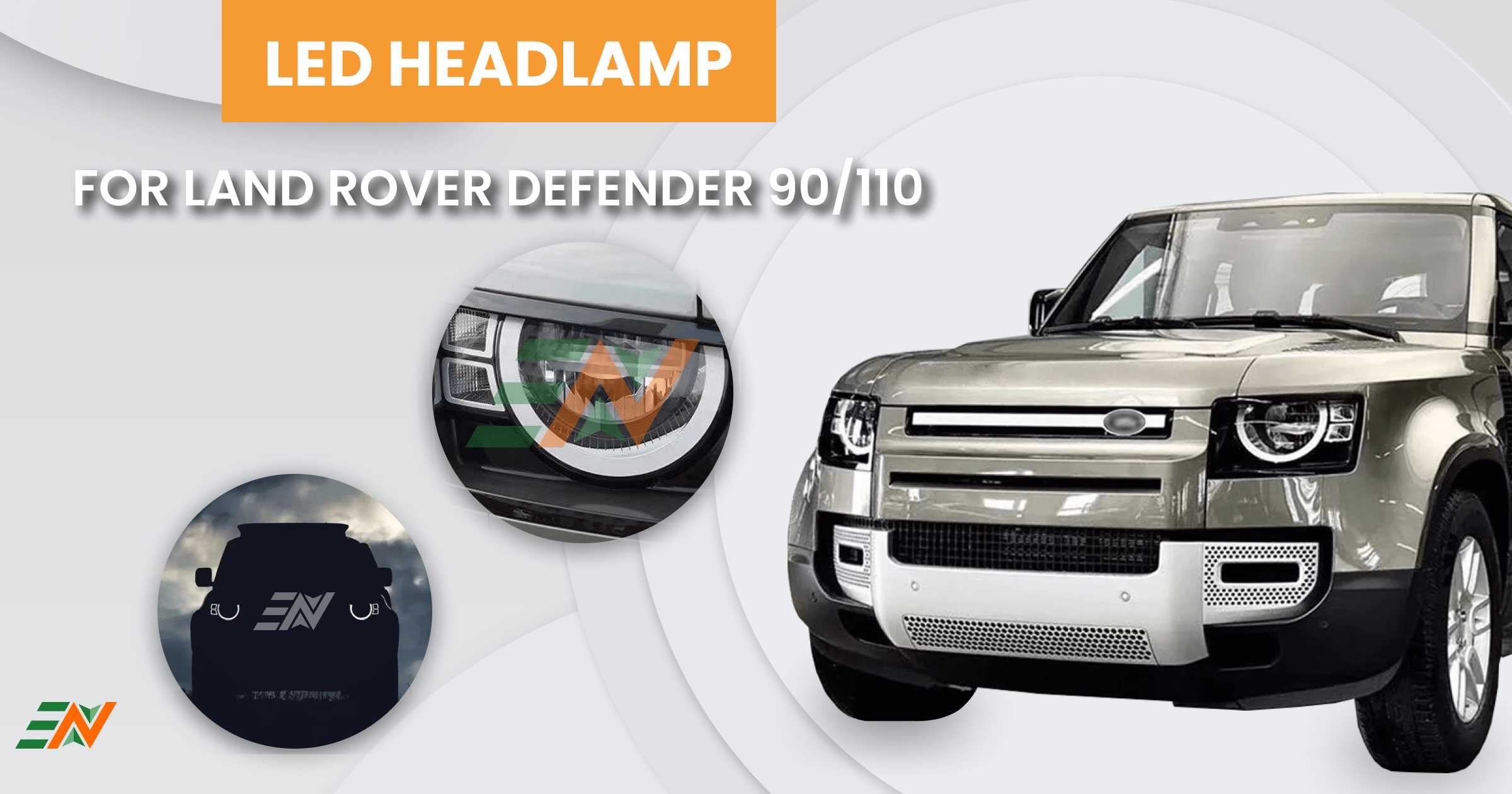 LED Matrix headlight assembly for Land Rover Defender 90 / 110 ...