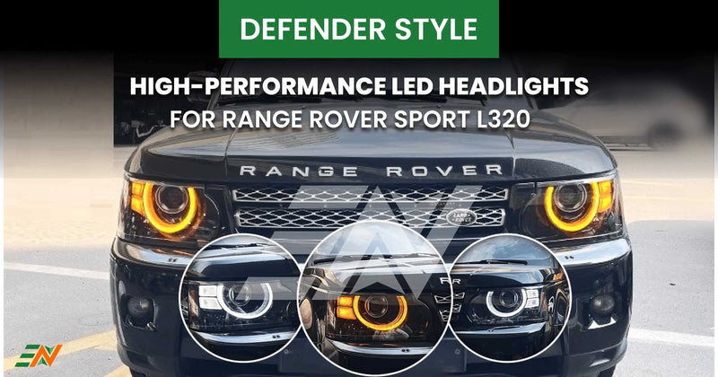 Euronavigate Car New modified Defender style headlights for Range Rover Sport L320 Retrofit Aftermarket Accessories