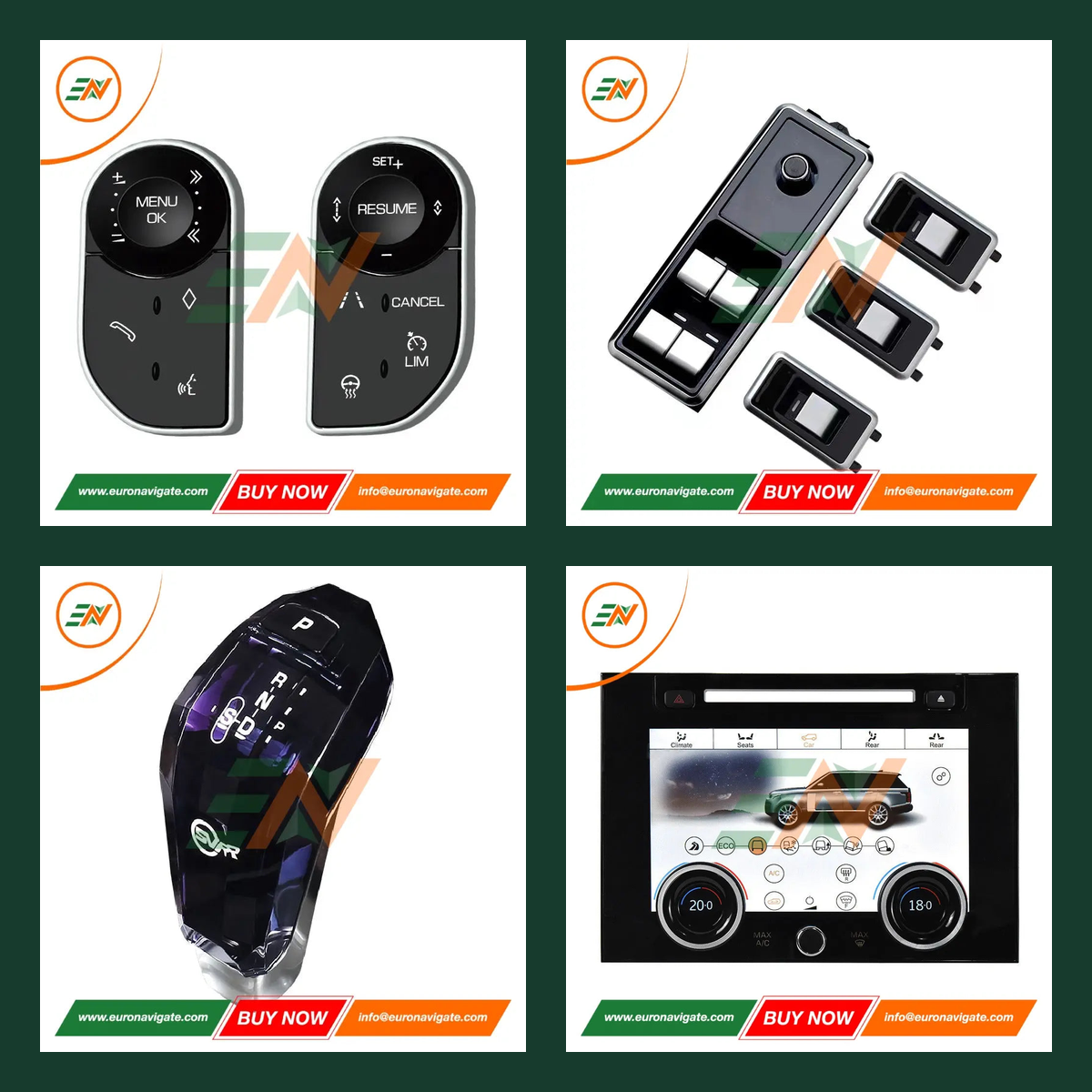 Best-selling automotive infotainment, controls and interior accessories