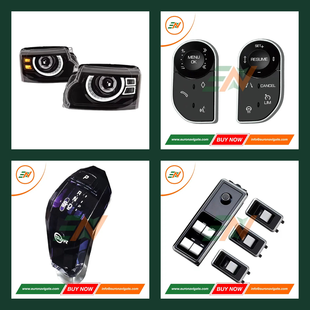 Land Rover and Range Rover interior, lighting and control accessories