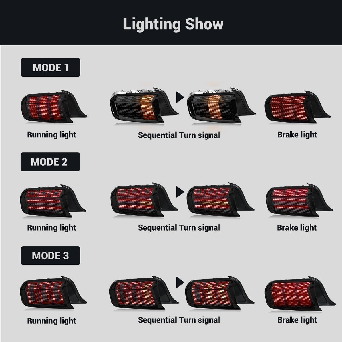 Luces traseras LED RGB para Ford Mustang