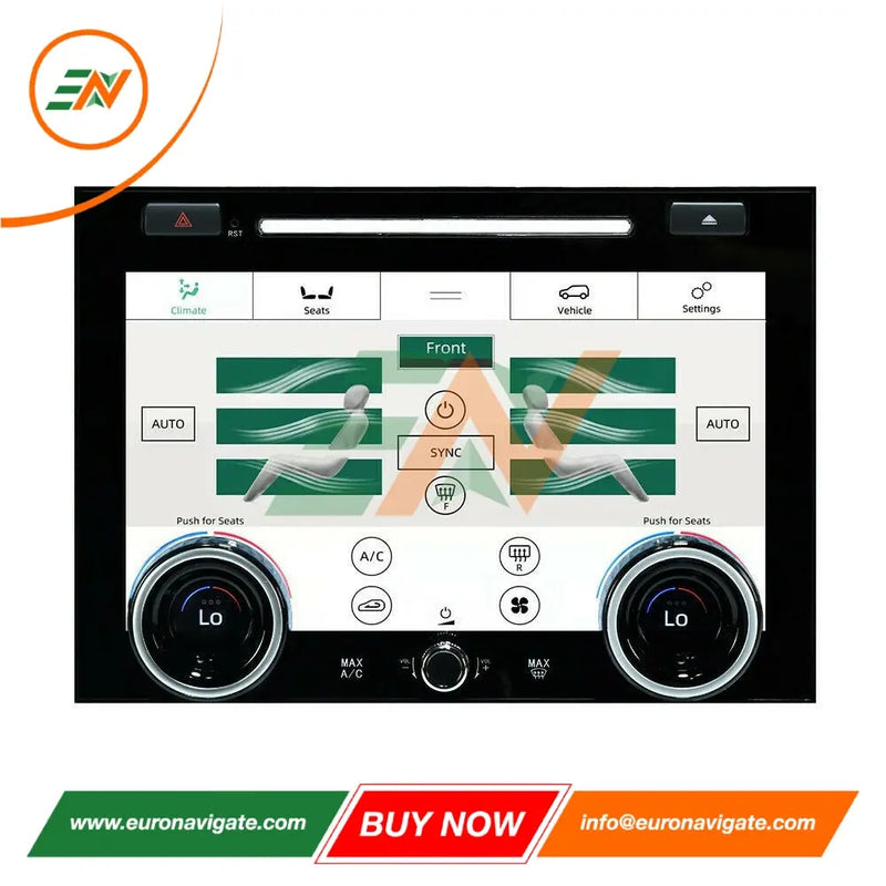 Euronavigate Car 10 Inch A/C Climate Control Panel for Land Rover Range Rover Vogue L405 LCD Touch Screen HVAC Replacement Board Plug And Play Retrofit Aftermarket Accessories
