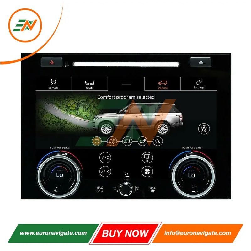 Euronavigate Car 10 Inch A/C Climate Control Panel for Land Rover Range Rover Vogue L405 LCD Touch Screen HVAC Replacement Board Plug And Play Retrofit Aftermarket Accessories