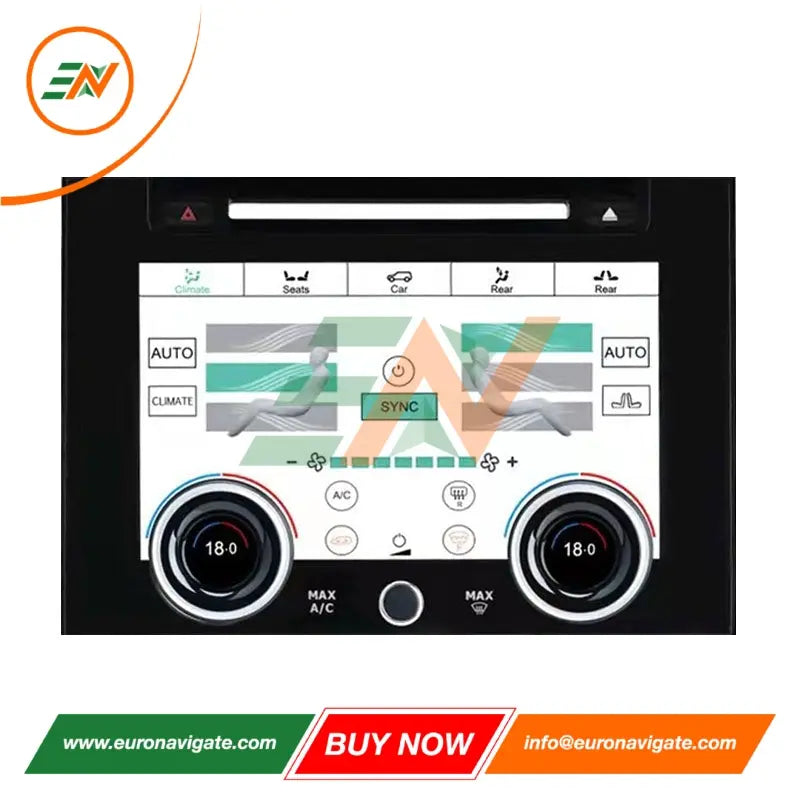 Euronavigate Car Range Rover Vogue L405 10.4-inch LCD Touch Screen A/C Control Panel With CD slot LCD Touch Screen HVAC Replacement Board Plug And Play Retrofit Aftermarket Accessories