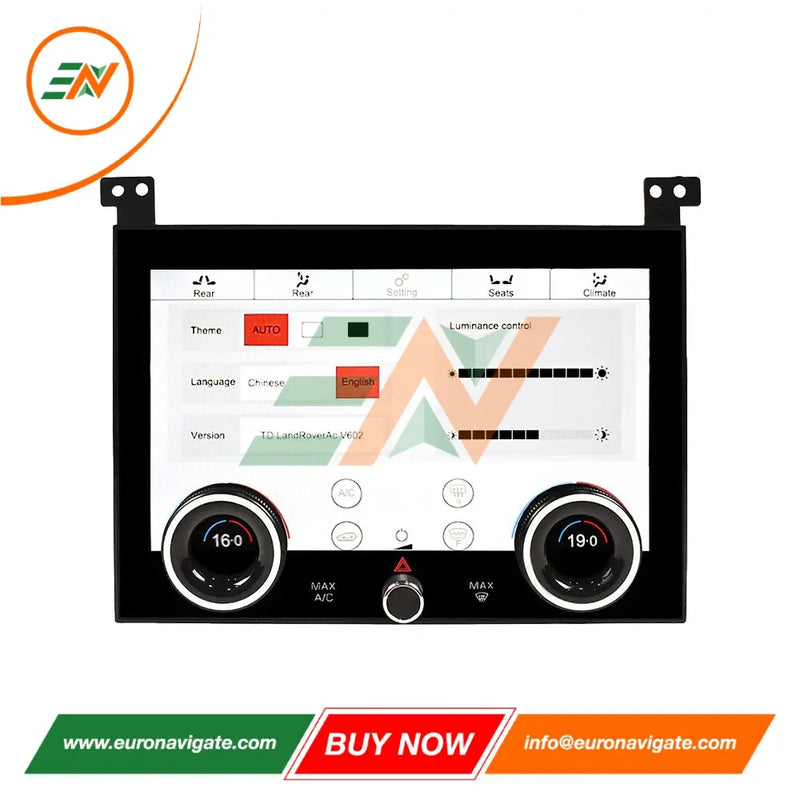 Euronavigate Car New-Gen 10.4-inch HD IPS Touch Display A/C Control Panel for Range Rover Vogue L405 LCD Touch Screen HVAC Replacement Board Plug And Play Retrofit Aftermarket Accessories