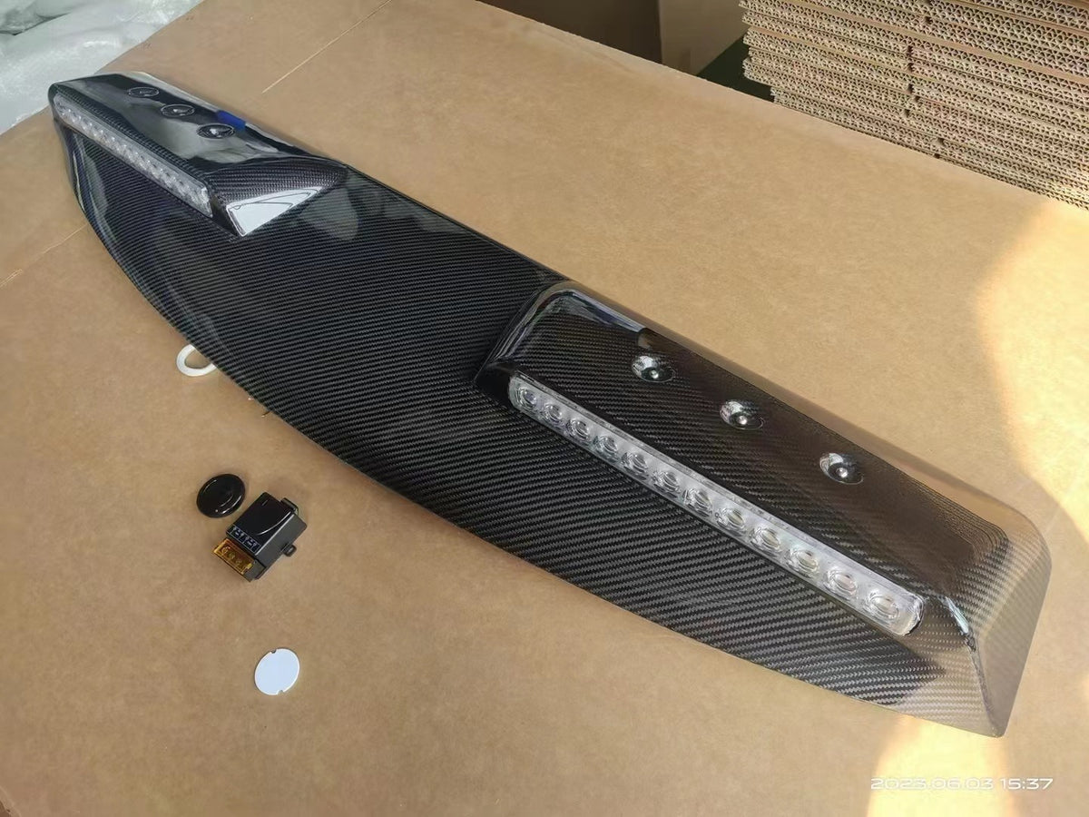 Barra de luces de techo de fibra de carbono para Land Rover Defender L663