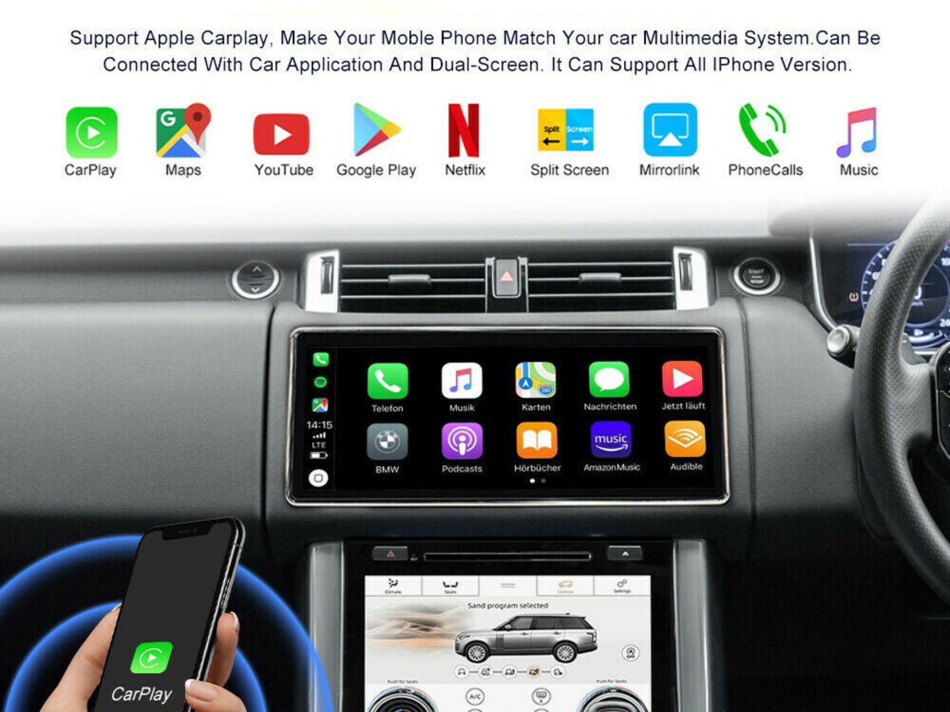 12.3-inch best-performance Android Infotainment for Range Rover Sport L494