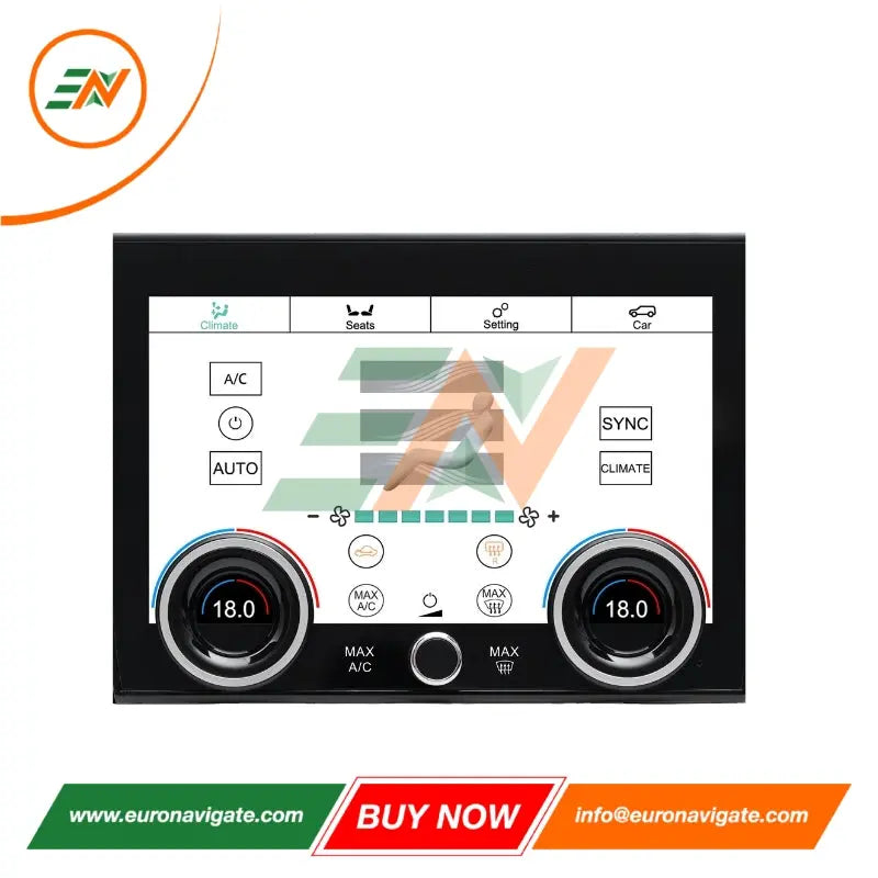 Euronavigate Car 10-inch HD IPS LCD Touch Screen Climate Control Panel for Land Rover Discovery Sport L550 LCD Touch Screen HVAC Replacement Board Plug And Play Retrofit Aftermarket Accessories