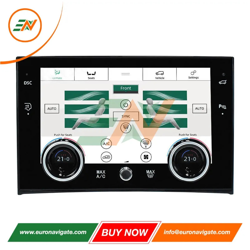 Euronavigate Car 10-inch HD IPS LCD Touch Screen Climate Control Panel for Range Rover Vogue L322 LCD Touch Screen HVAC Replacement Board Plug And Play Retrofit Aftermarket Accessories