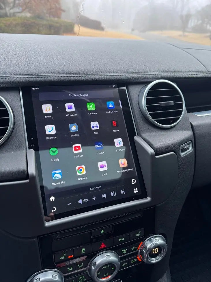 Euronavigate Car 10.4-Inch Tesla Style Dash Navigation System for Land Rover Discovery 4 Android Tesla Style Dash Navigation Stereo System Retrofit Aftermarket Accessories