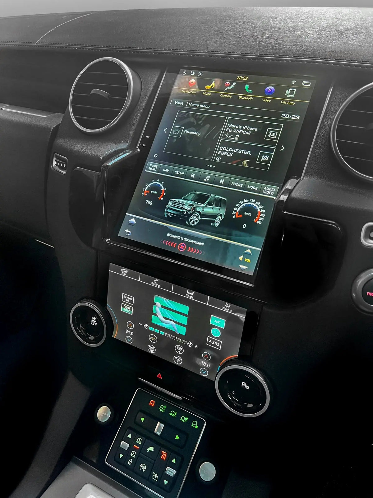 Euronavigate Car 10.4-Inch Tesla Style Dash Navigation System for Land Rover Discovery 4 Android Tesla Style Dash Navigation Stereo System Retrofit Aftermarket Accessories