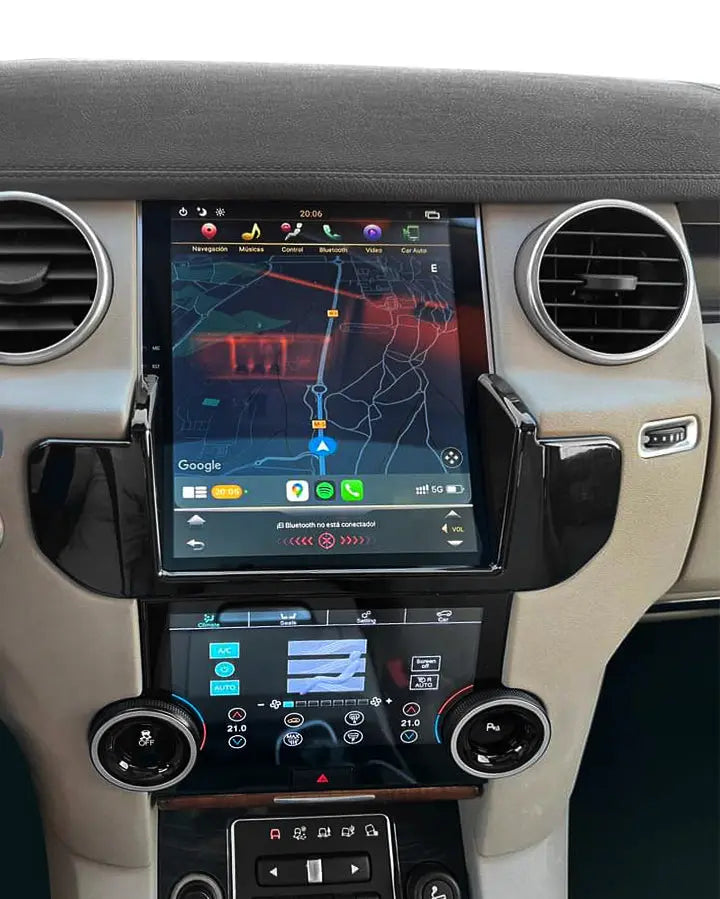 Euronavigate Car 10.4-Inch Tesla Style Dash Navigation System for Land Rover Discovery 4 Android Tesla Style Dash Navigation Stereo System Retrofit Aftermarket Accessories
