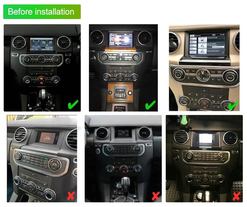 Euronavigate Car 10.4-Inch Tesla Style Dash Navigation System for Land Rover Discovery 4 Android Tesla Style Dash Navigation Stereo System Retrofit Aftermarket Accessories