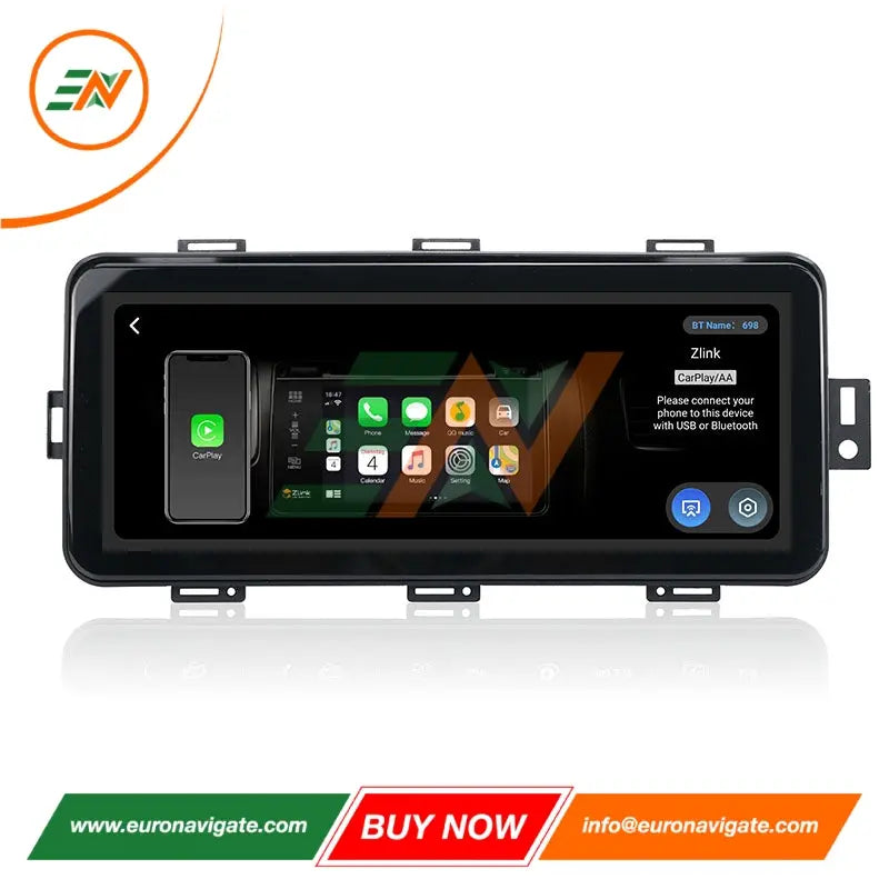 Euronavigate Pantalla abatible inalámbrica para automóvil CarPlay Android Auto de 12,3 pulgadas para Range Rover Sport L494 Unidad principal Pantalla Radio Estéreo GPS Navegación Carplay Accesorios de posventa de retroadaptación inalámbrica
