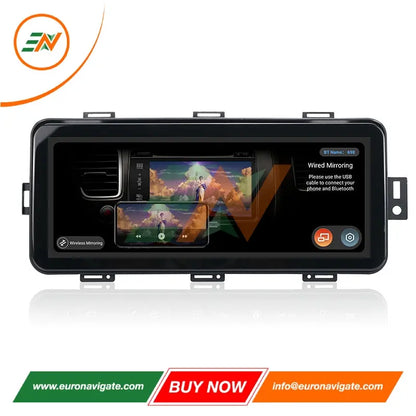 Euronavigate Pantalla abatible inalámbrica para automóvil CarPlay Android Auto de 12,3 pulgadas para Range Rover Sport L494 Unidad principal Pantalla Radio Estéreo GPS Navegación Carplay Accesorios de posventa de retroadaptación inalámbrica