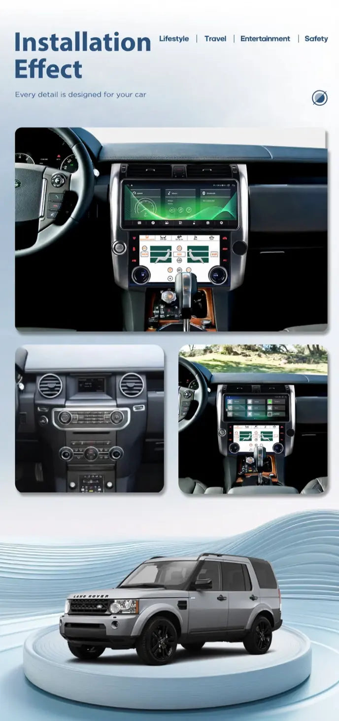 Euronavigate Car 12.3'' Android Multimedia System for Land Rover Discovery 4 Automotive Infotainment System Retrofit Aftermarket Accessories