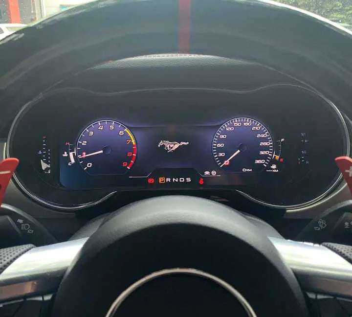 Euronavigate Car 12.3'' Car Digital Cluster For Ford Mustang 2015 2016 2017 2018 2020 LCD Dashboard Panel Virtual CockPit Speedometer Instrument  Retrofit Aftermarket Accessories