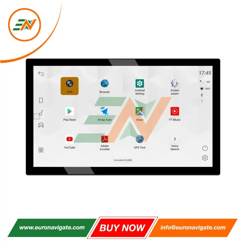 Euronavigate Coche PIVI Pro de 13 pulgadas Android Infoentretenimiento para Range Rover Evoque Pantalla táctil del tablero Android Unidad principal Pantalla Radio Estéreo GPS Reemplazo del reproductor multimedia de navegación Carplay Receptor inalámbrico Manos libres de marcha atrás Plug and Play Retrofit Accesorios del mercado de accesorios