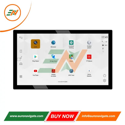 Euronavigate Coche PIVI Pro de 13 pulgadas Android Infoentretenimiento para Range Rover Evoque Pantalla táctil del tablero Android Unidad principal Pantalla Radio Estéreo GPS Reemplazo del reproductor multimedia de navegación Carplay Receptor inalámbrico Manos libres de marcha atrás Plug and Play Retrofit Accesorios del mercado de accesorios