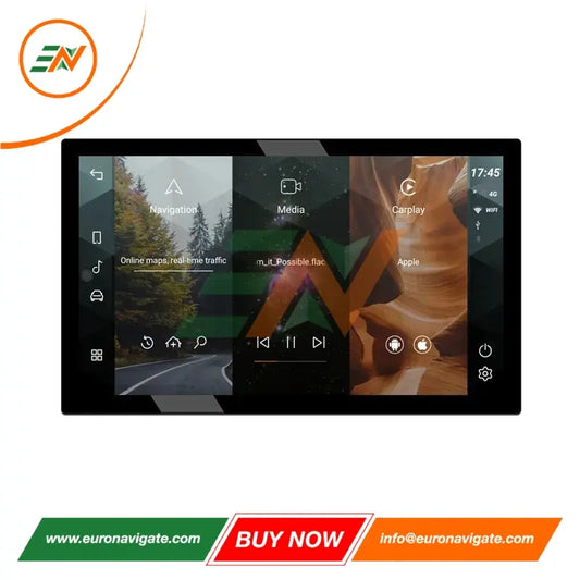 Euronavigate Coche PIVI Pro flotante de 13,3 pulgadas Android Infoentretenimiento para el Range Rover Sport L494 Pantalla táctil del tablero Android Unidad principal Pantalla Radio Estéreo GPS Reemplazo del reproductor multimedia de navegación Carplay Receptor inalámbrico Manos libres de marcha atrás Plug and Play Retrofit Accesorios del mercado de accesorios