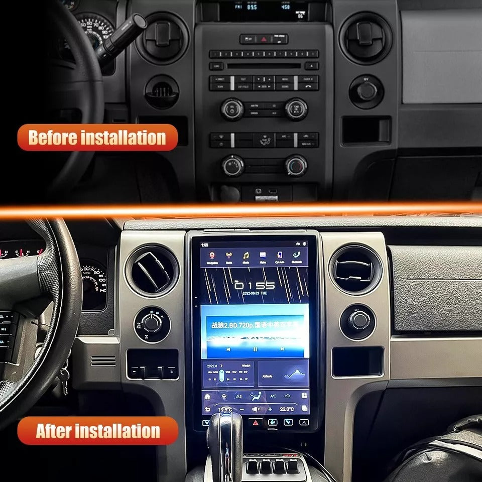 Euronavigate Car 14.4" Screen Tesla Android For Ford F150 2009 -2012 Car Multimedia Player GPS Navigation Audio Radio Stereo Head Unit Carplay  Retrofit Aftermarket Accessories