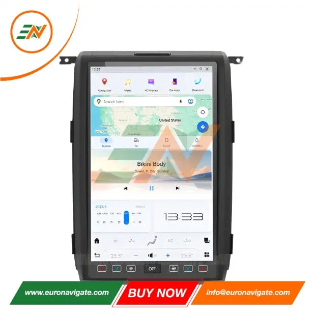 Euronavigate Car 14.4" Screen Tesla Android Infotainment For Ford F150 Electronics Car Instrument Cluster Ford F150 2009 2010 2011 2012 Android car radio Retrofit Aftermarket Accessories