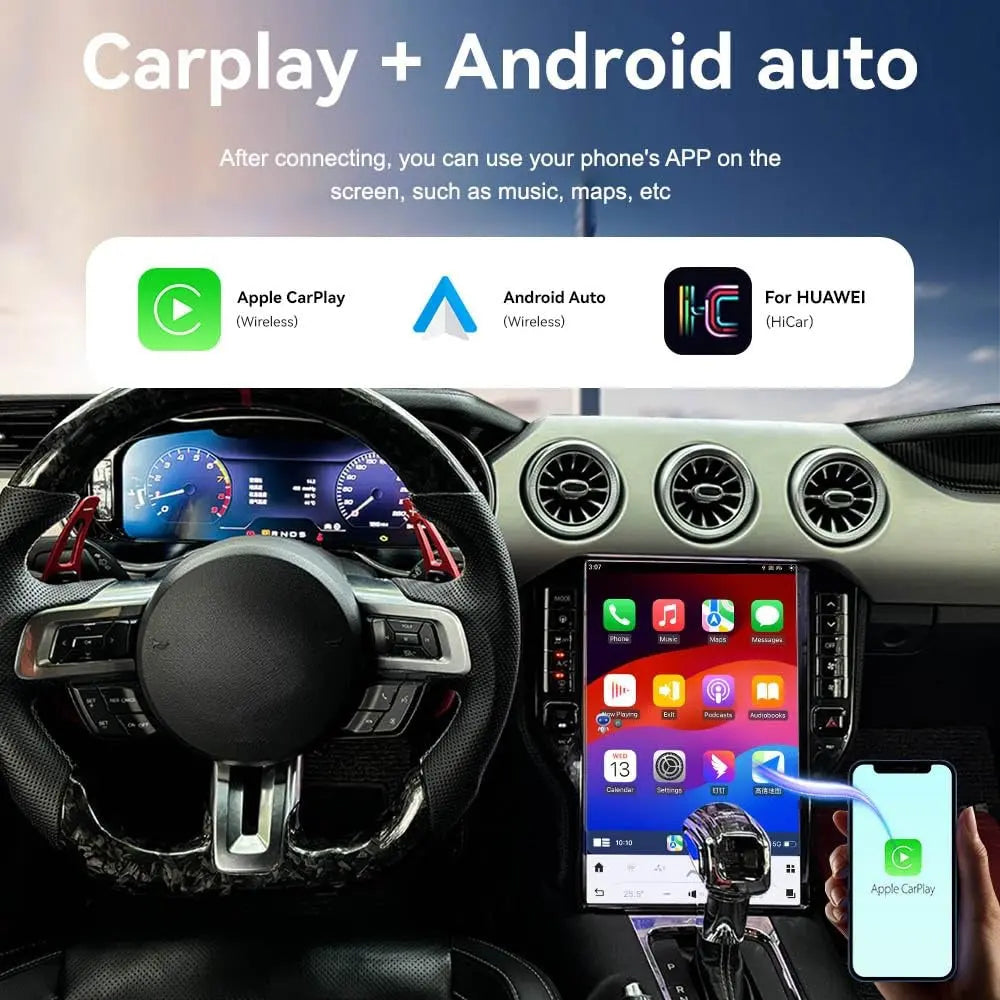 Euronavigate Car 14.5" Android Radio Upgrade for Ford Mustang Car Stereo System Retrofit Aftermarket Accessories