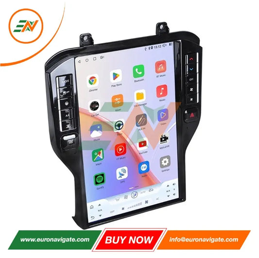 Euronavigate Coche 14,5" Android Actualización de radio para Ford Mustang Sistema estéreo de coche Retrofit Accesorios del mercado de accesorios