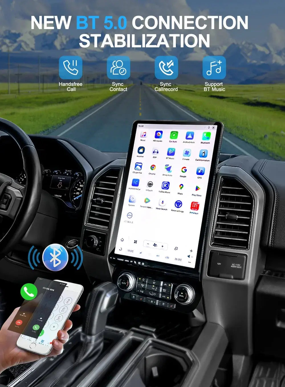 Euronavigate Car 16.8 inch tesla screen Android 13 car player For Ford Raptor F150  F250 F350 F450 2015 2016 2017 2018 2019 2020 2021 2022  Car Radio Player Stereo navigation  Retrofit Aftermarket Accessories