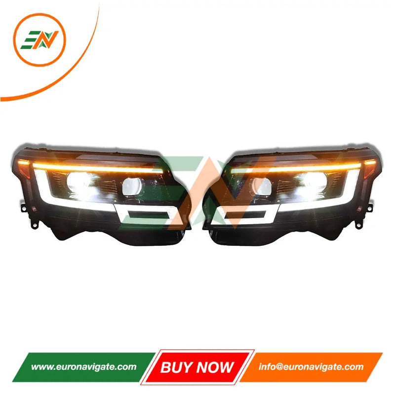 Euronavigate Car 2023-Style DRL LED Headlights Facelift-Conversion Kit for Range Rover Vogue L405 Vehicle Headlamp Plug And Play Upgrade Replacement Retrofit Aftermarket Accessories