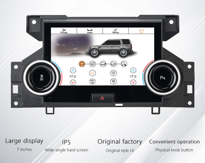 Euronavigate Car 7-inch Digital AC Control Panel for Land Rover Discovery 4 L319 Digital A/C Climate Control Panel Upgrade Retrofit Aftermarket Accessories