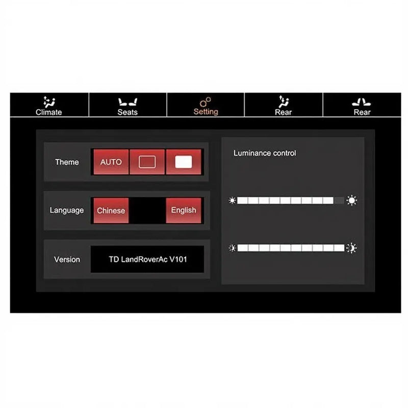 Euronavigate Car 7-inch Digital AC Control Panel for Land Rover Discovery 4 L319 Digital A/C Climate Control Panel Upgrade Retrofit Aftermarket Accessories