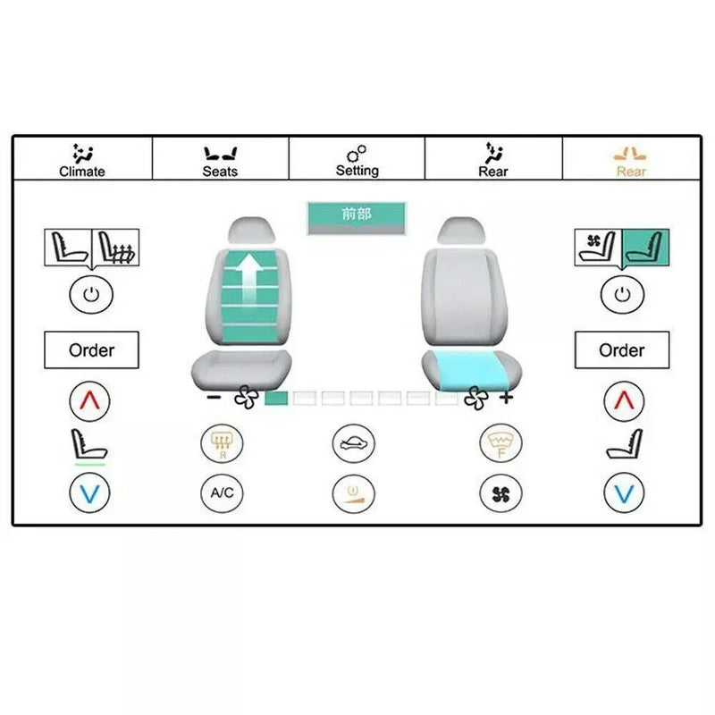 Euronavigate Car 7-inch Digital AC Control Panel for Land Rover Discovery 4 L319 Digital A/C Climate Control Panel Upgrade Retrofit Aftermarket Accessories