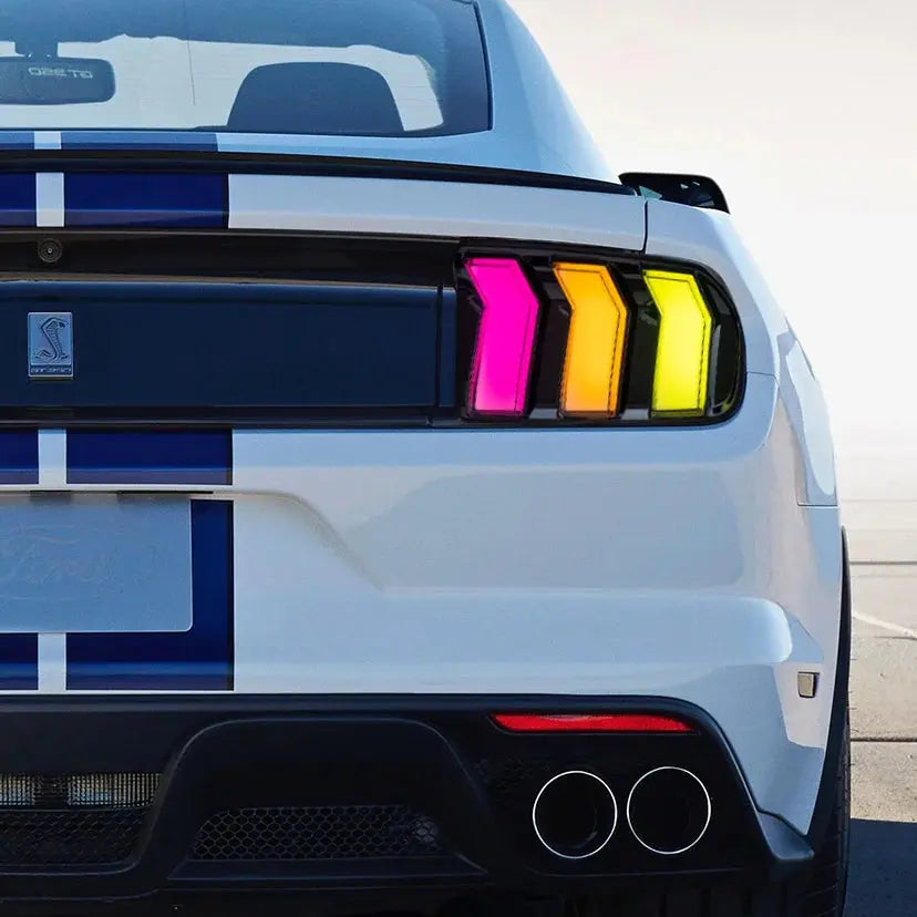 Euronavigate Car Car LED Rear Taillights for Ford Mustang 2015-2023 Animation RGB Rear Lamps LED Taillight Assembly  Retrofit Aftermarket Accessories