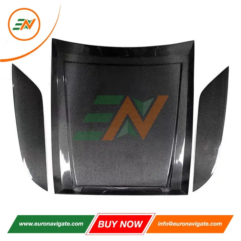 Euronavigate Couvercle de moteur en fibre de carbone pour voiture Land Rover Defender L563 Pièces et accessoires de véhicule Accessoires de rechange de rénovation