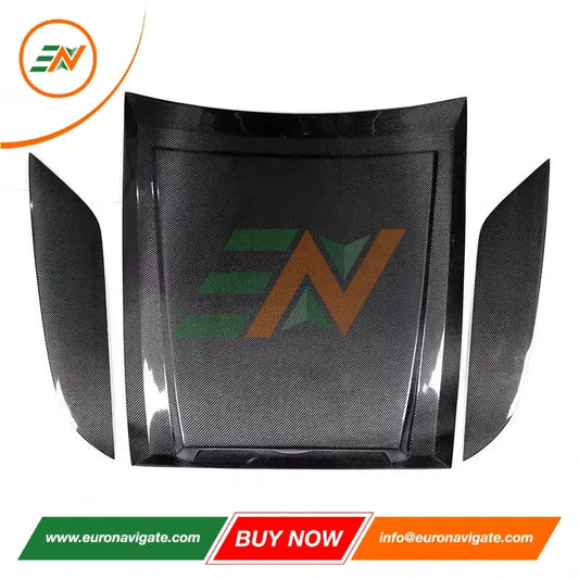 Euronavigate Cubierta del motor de fibra de carbono para automóvil para Land Rover Defender L563 Piezas y accesorios de vehículos Accesorios de posventa