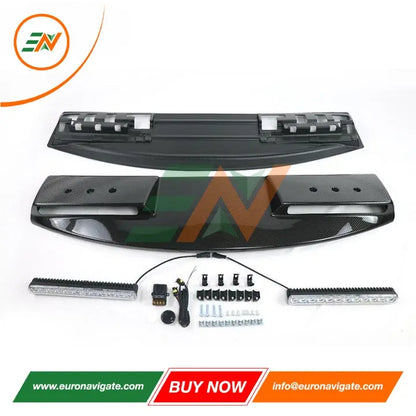 Euronavigate Barra de luz de techo de fibra de carbono para automóvil con DRL para 2020-2023 Land Rover Defender L663 Reemplazo de actualización Plug and Play Reemplazo de accesorios de posventa