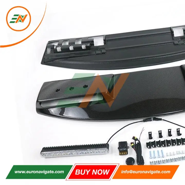 Euronavigate Barra de luz de techo de fibra de carbono para automóvil con DRL para 2020-2023 Land Rover Defender L663 Reemplazo de actualización Plug and Play Reemplazo de accesorios de posventa