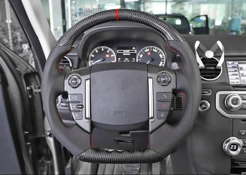 Euronavigate Car Carbon Fiber Steering Wheel for Land Rover Discovery 4 Custom Alcantara Carbon Fiber Steering Wheel Retrofit Aftermarket Accessories