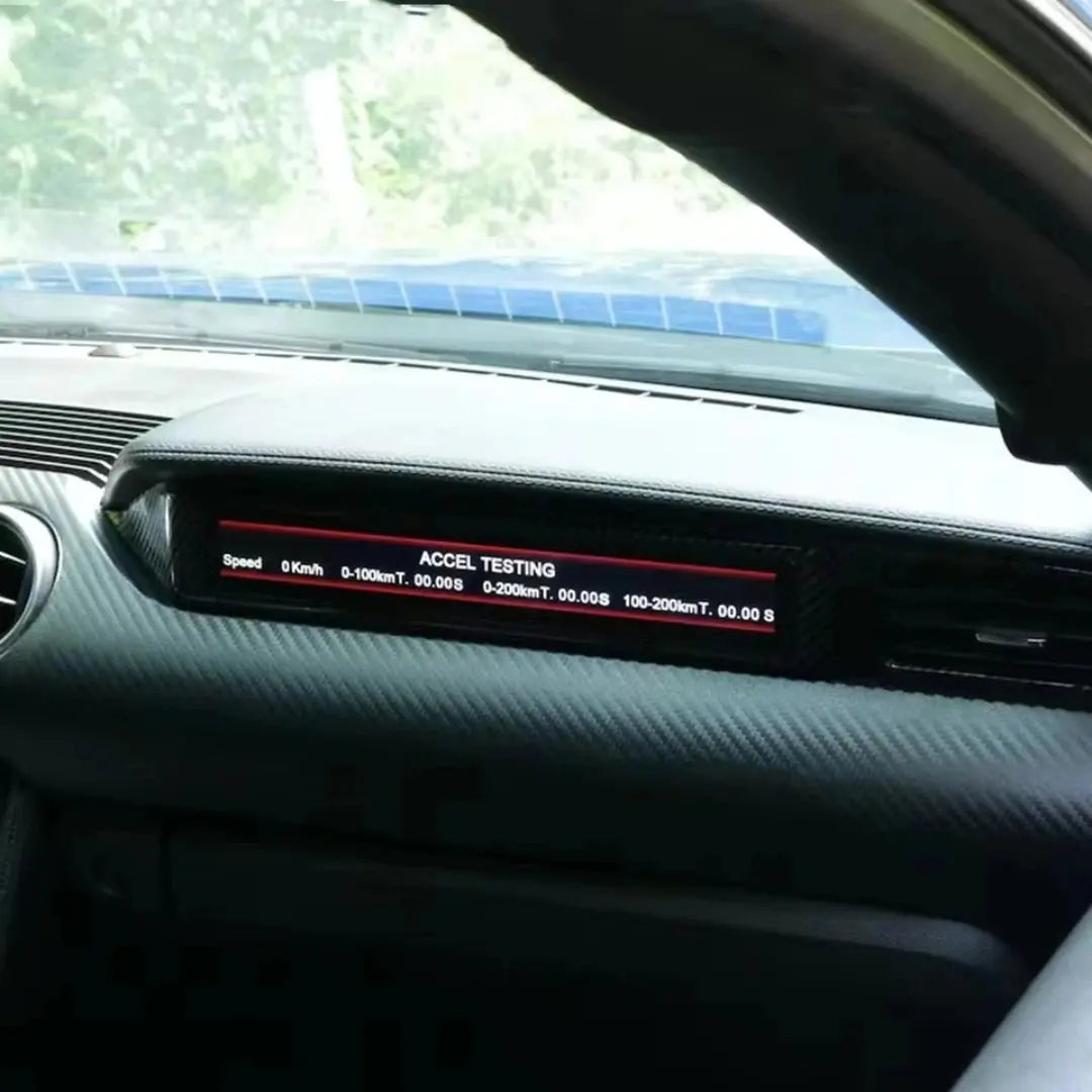Euronavigate Car Dashboard Display Screen For Ford Mustang 2015 2016 2017 2018 2019 2020 2021 2022 2023 LCD Passenger Side HD Dashboard Speed Meter Cars Racing Instrument Copilot  Retrofit Aftermarket Accessories