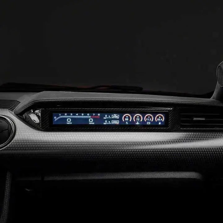 Euronavigate Car Dashboard Display Screen For Ford Mustang 2015 2016 2017 2018 2019 2020 2021 2022 2023 LCD Passenger Side HD Dashboard Speed Meter Cars Racing Instrument Copilot  Retrofit Aftermarket Accessories