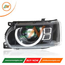 Euronavigate Car Defender Style Full LED DRL Headlights for Range Rover Vogue L322 Vehicle Headlamp Plug And Play Upgrade Replacement Replacement Retrofit Aftermarket Accessories