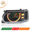 Euronavigate Car Defender Style Full LED DRL Headlights for Range Rover Vogue L322 Vehicle Headlamp Plug And Play Upgrade Replacement Replacement Retrofit Aftermarket Accessories