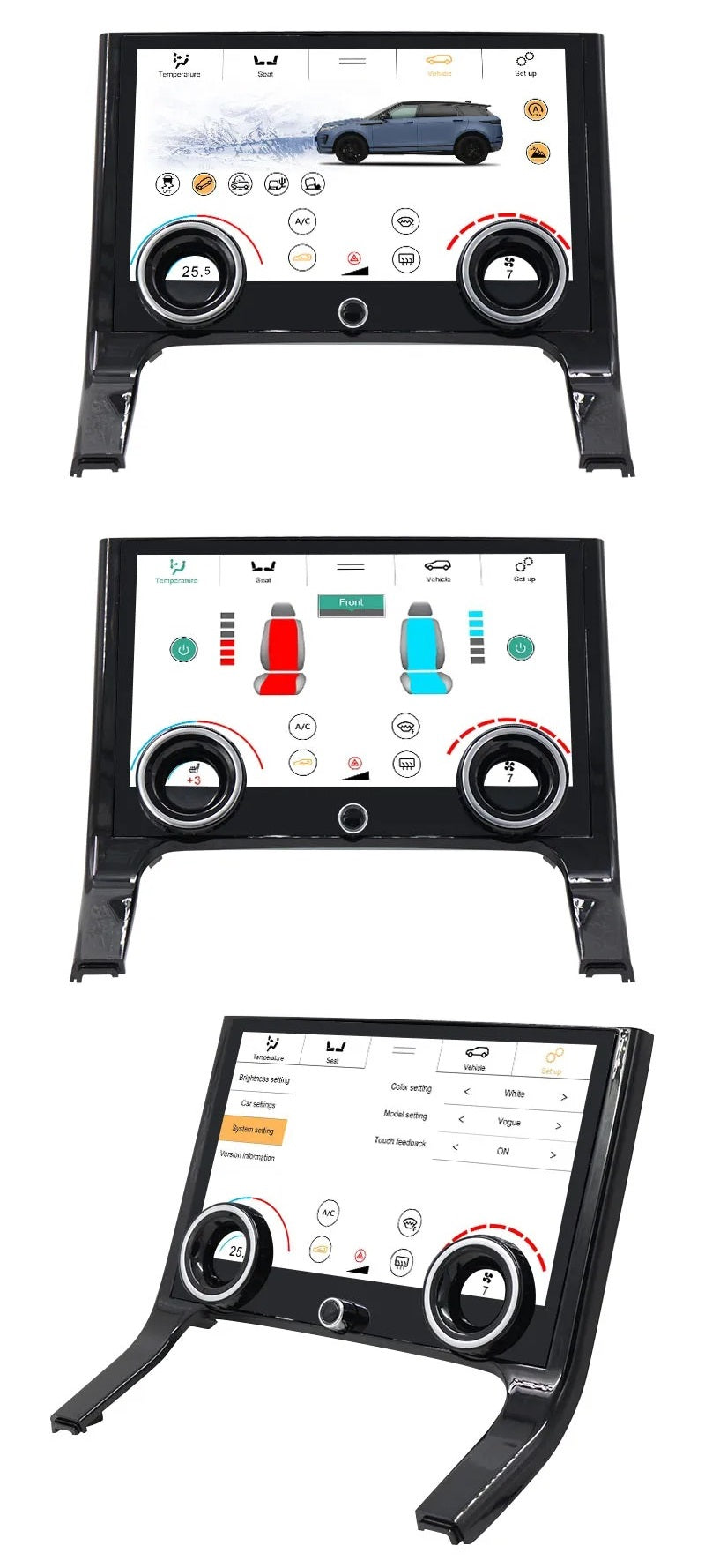 Módulo de control de clima digital HD IPS LCD para Range Rover Evoque 2020 - 2022